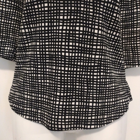 Bar III - Asymmetrical Checkered Blouse - Picture 3 of 13